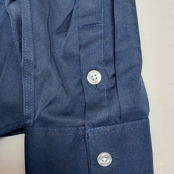 ZEROYAA Men's Hipster Solid Slim Fit Long Sleeve Mandarin Collar Dress Shirt - Picture 4 of 5